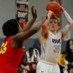 Grant Ledford of Grace Christian gets off his shot during the Rams' game at Oak Hill Academy. (Photo: Danny Parker).